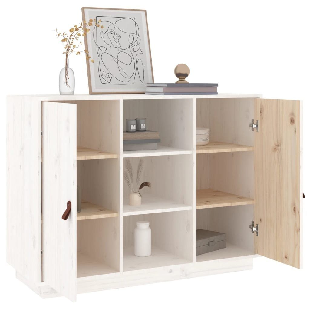 vidaXL Sideboard Sideboard Weiß 100x40x75 cm Massivholz Kiefer (1 St)