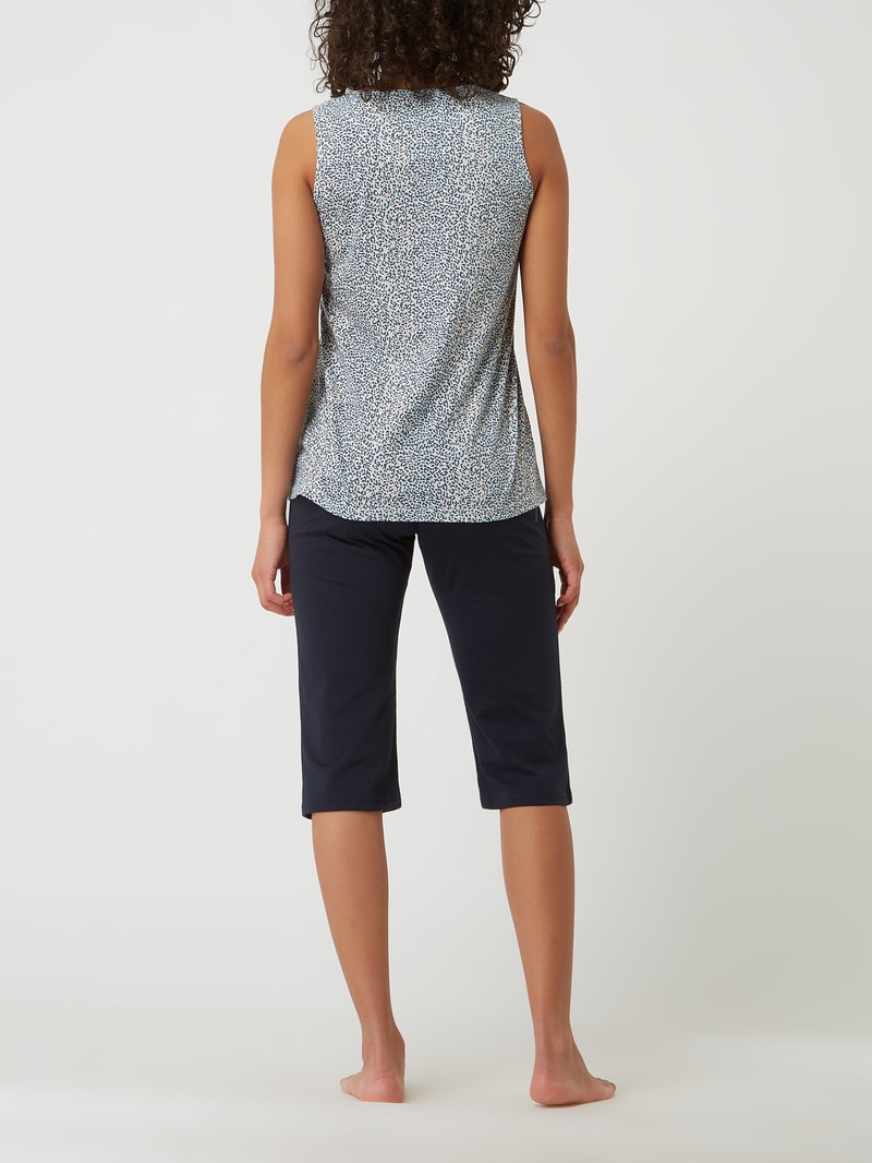 Pyjama aus Baumwolle in marineblau