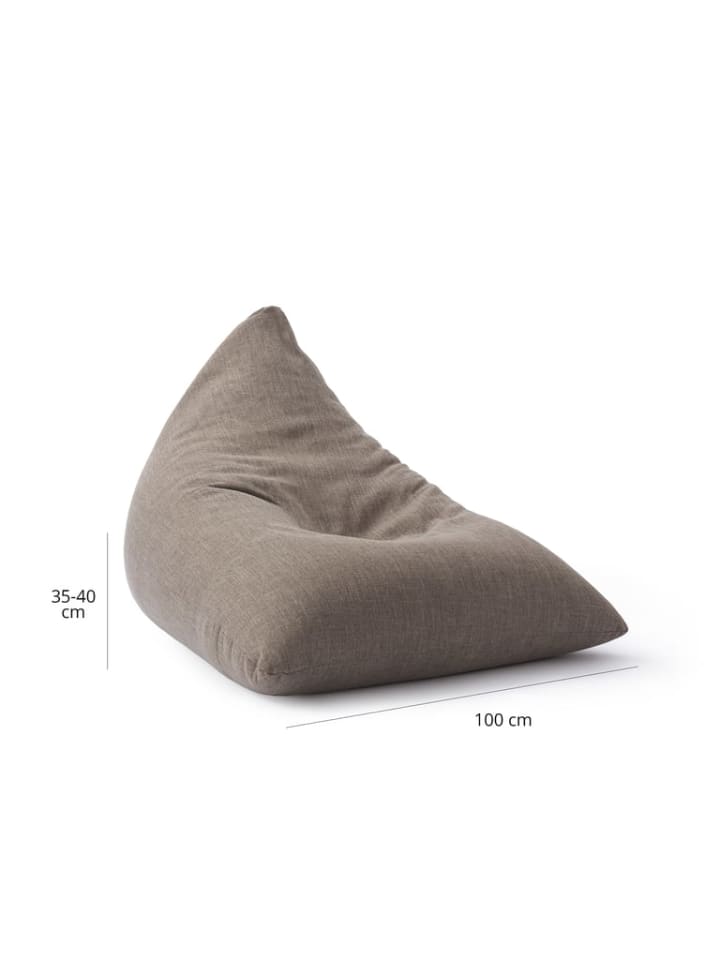 Lumaland Sitzsack Sitzkissen Dreieckiger Sitzsack 370l 150x100x100cm Dunkelgrau günstig kaufen onesize