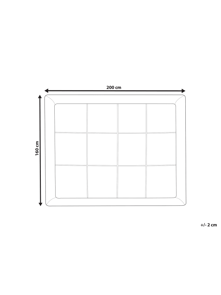 Beliani Topper AIZKORRI in Weiß - (W) 160 x (H) 3 x (L) 200 cm günstig kaufen onesize
