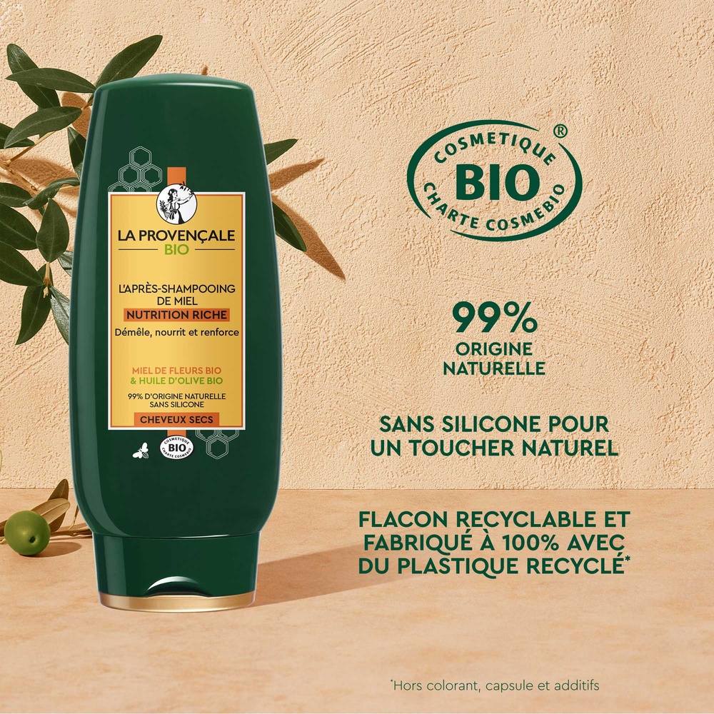 La Provençale La Provençale L'Après-Shampooing 2-en-1Démêlant et Masque Nutrition Riche 200ml L’Après-Shampooing 2-en-1 Cheveux Secs Certifié Bio