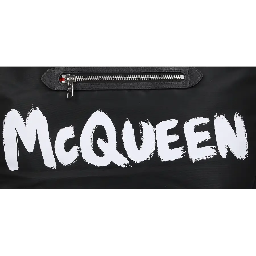 Alexander McQueen - Shopper GRAFFITI Nylon - schwarz