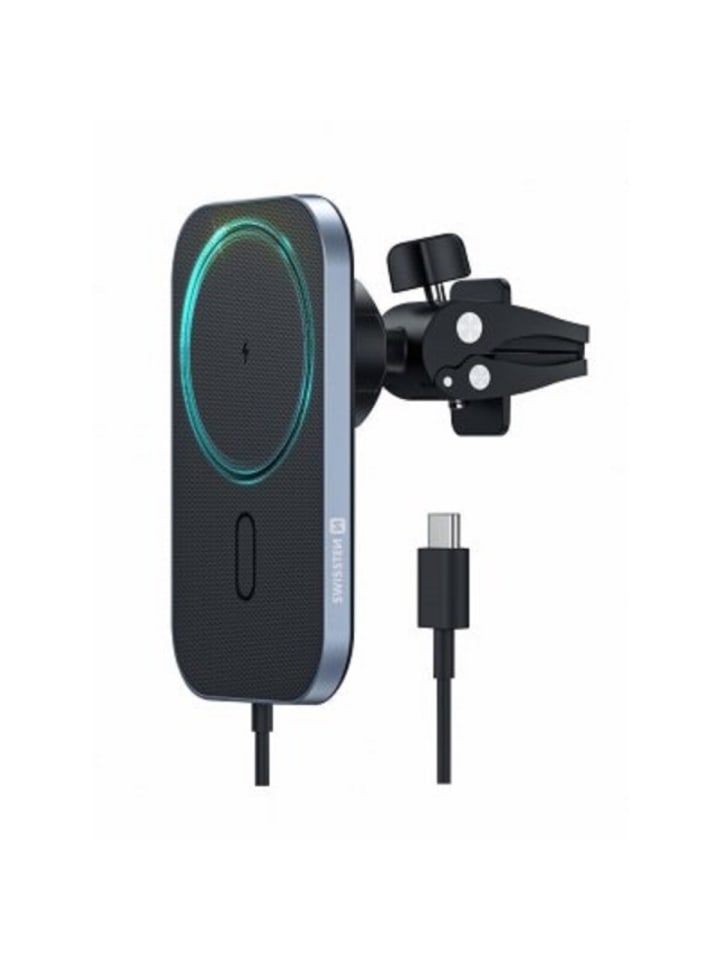 Swissten MagSafe Air Vent Auto-Halter mit 15W Drahtloser Ladefunktion in schwarz günstig kaufen 20 cm