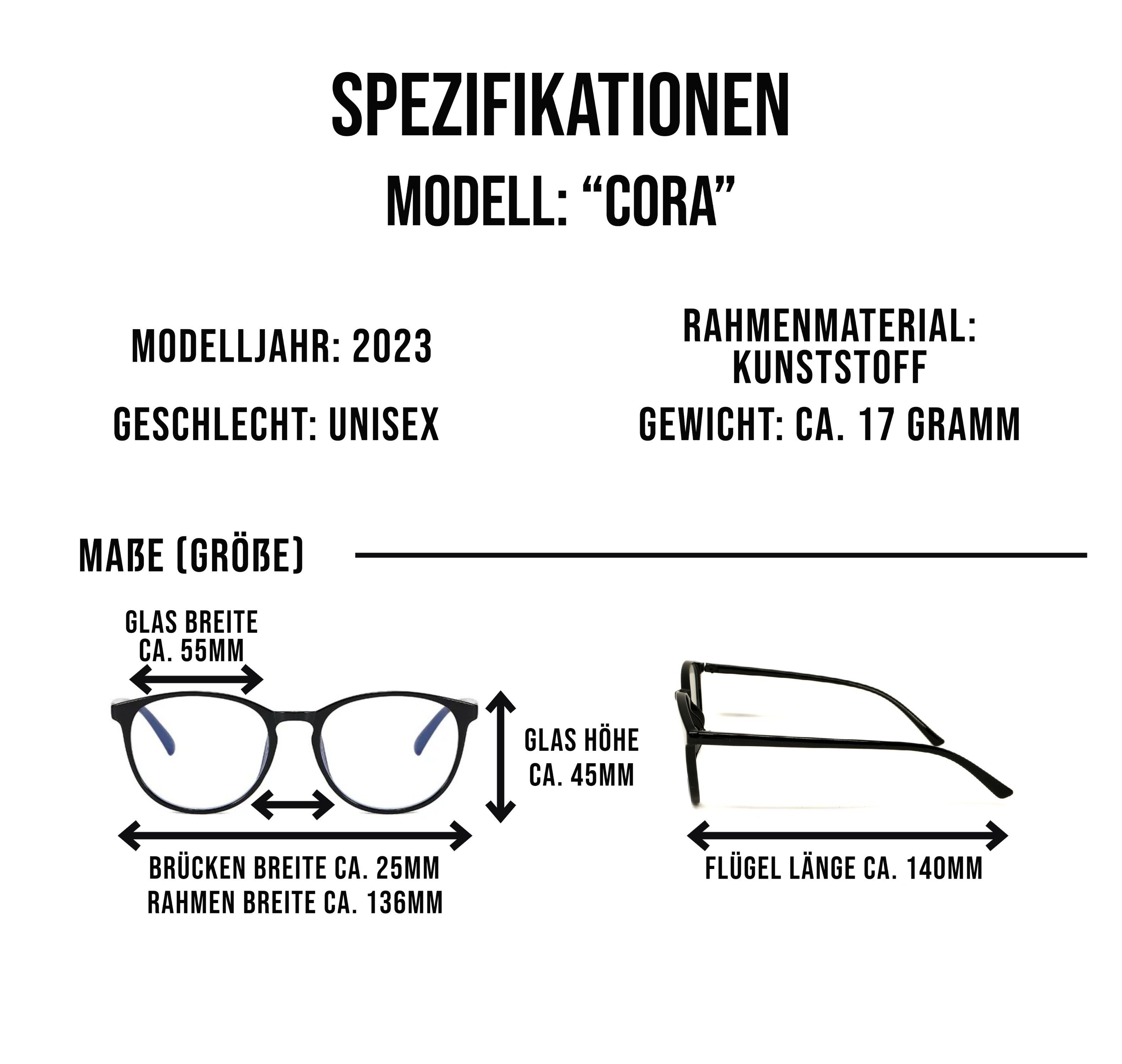 salazar.plus Sportbrille Blaulicht Filter Brille ohne Stärke Bildschirmbrille Gaming Brille, UV Schutz