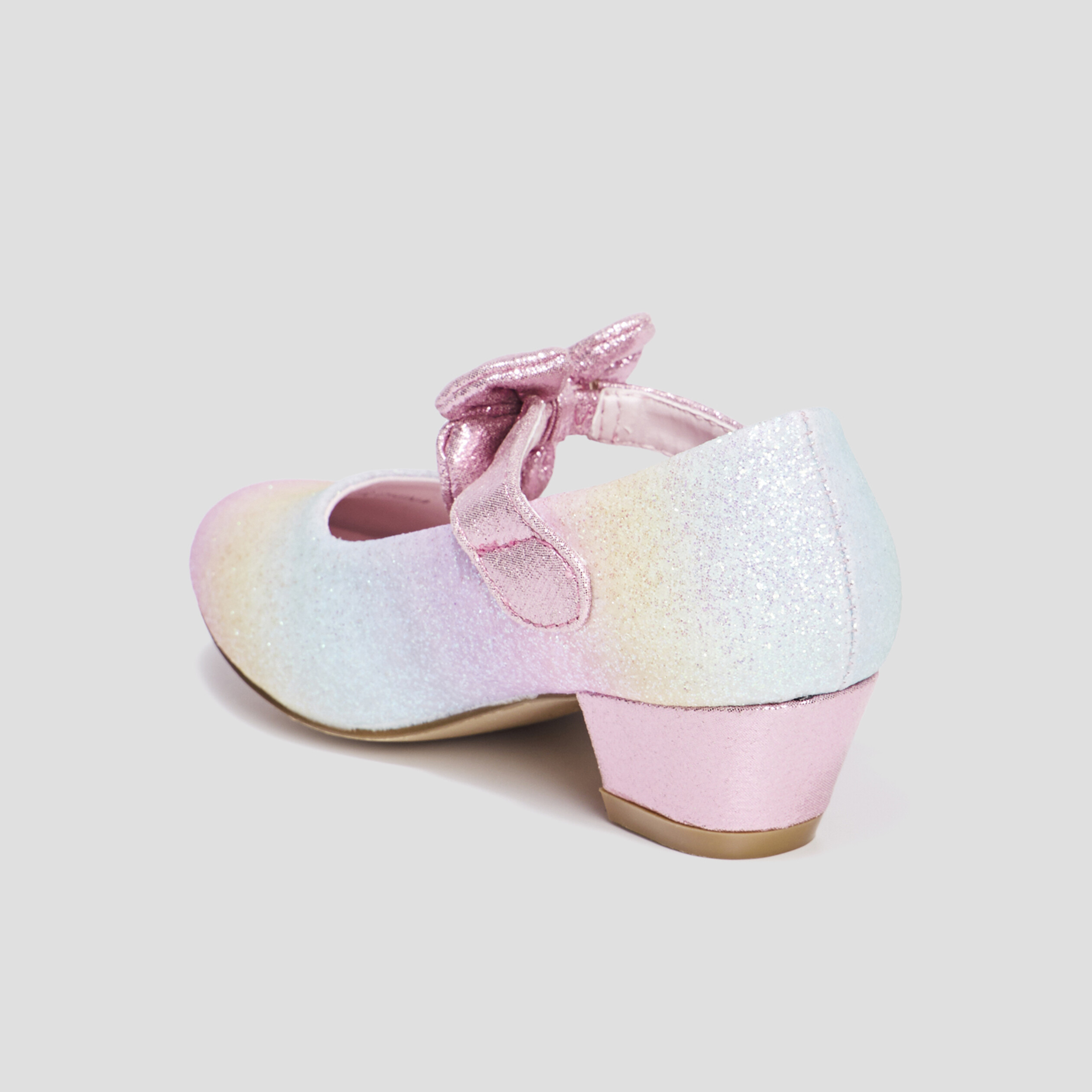 Babies pailletées à talons multicolore fille | La Halle