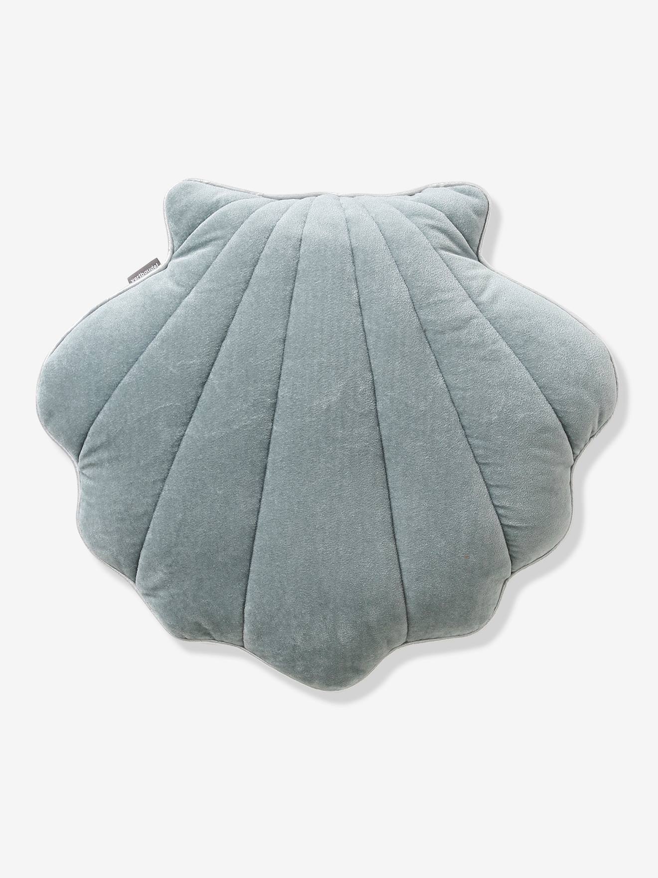 Coussin Coquillage SOUS L'OCÉAN bleu / gris