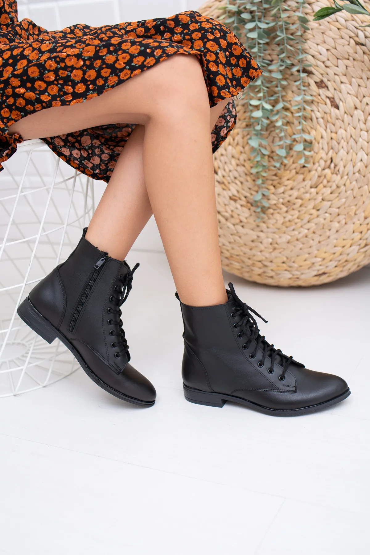 Moda Değirmeni  Schwarze Damenstiefel Bg1011-116-0001