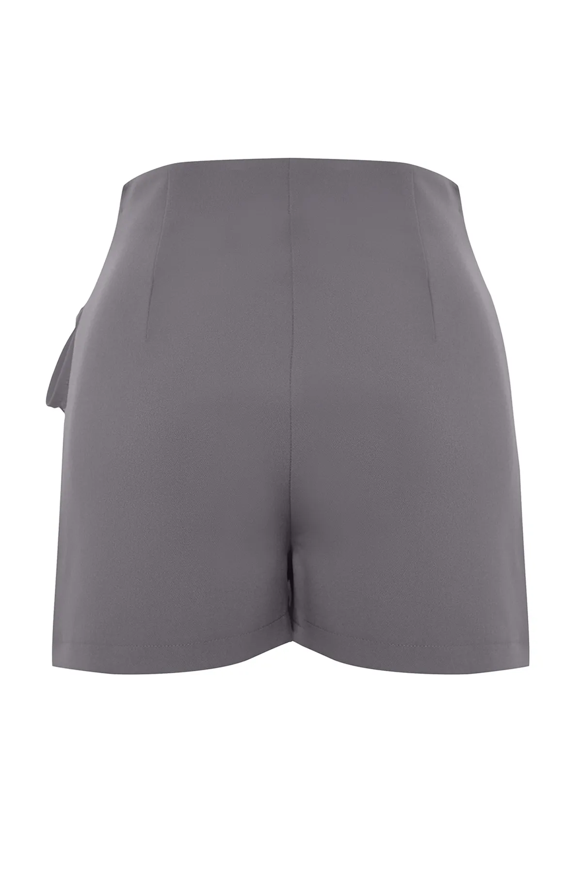 Trendyol Collection  Anthrazitfarbene, gewebte Shorts mit Ösendetails TWOAW21SR0038