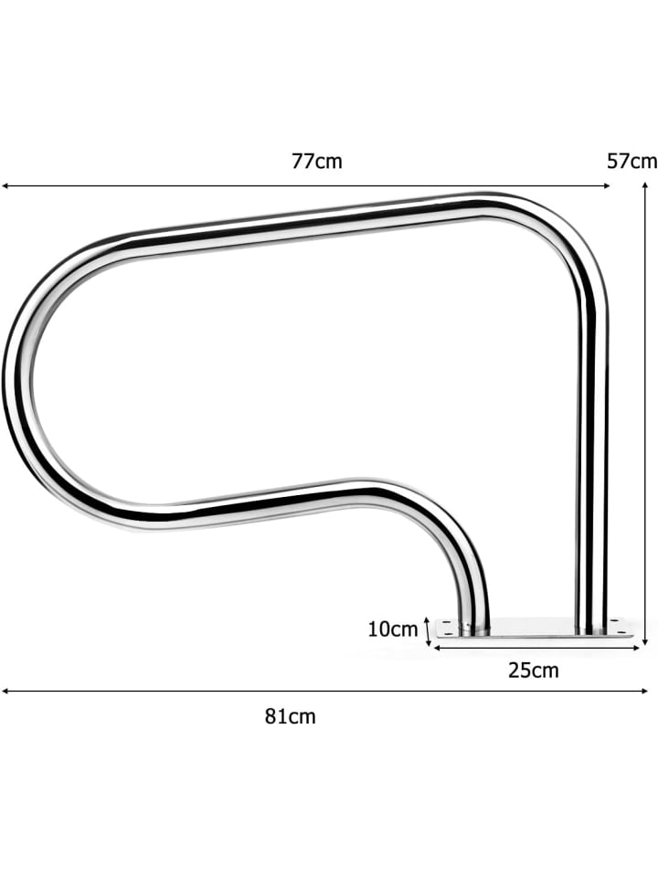COSTWAY Pool Handlauf in Silber günstig kaufen onesize