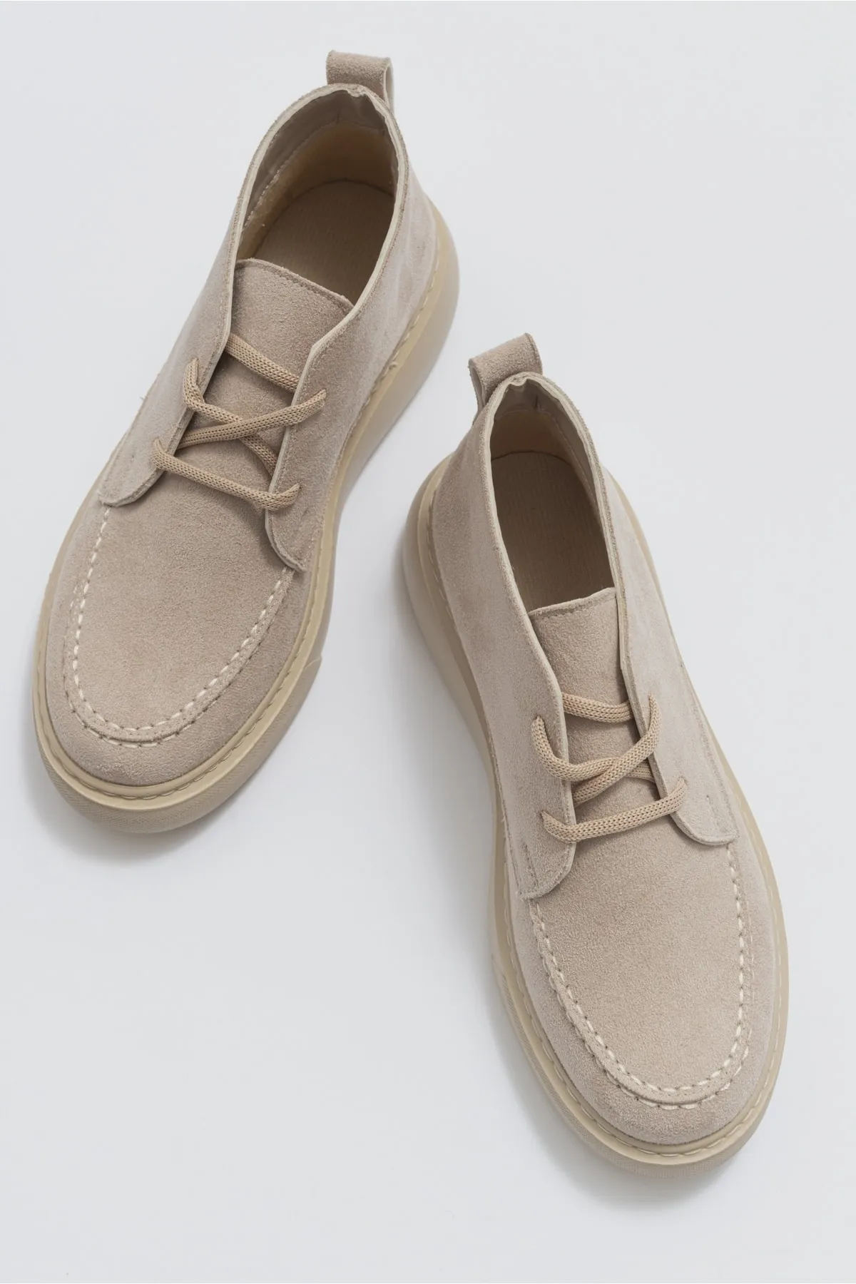 LuviShoes  Ventil Beige Wildleder Damenstiefel