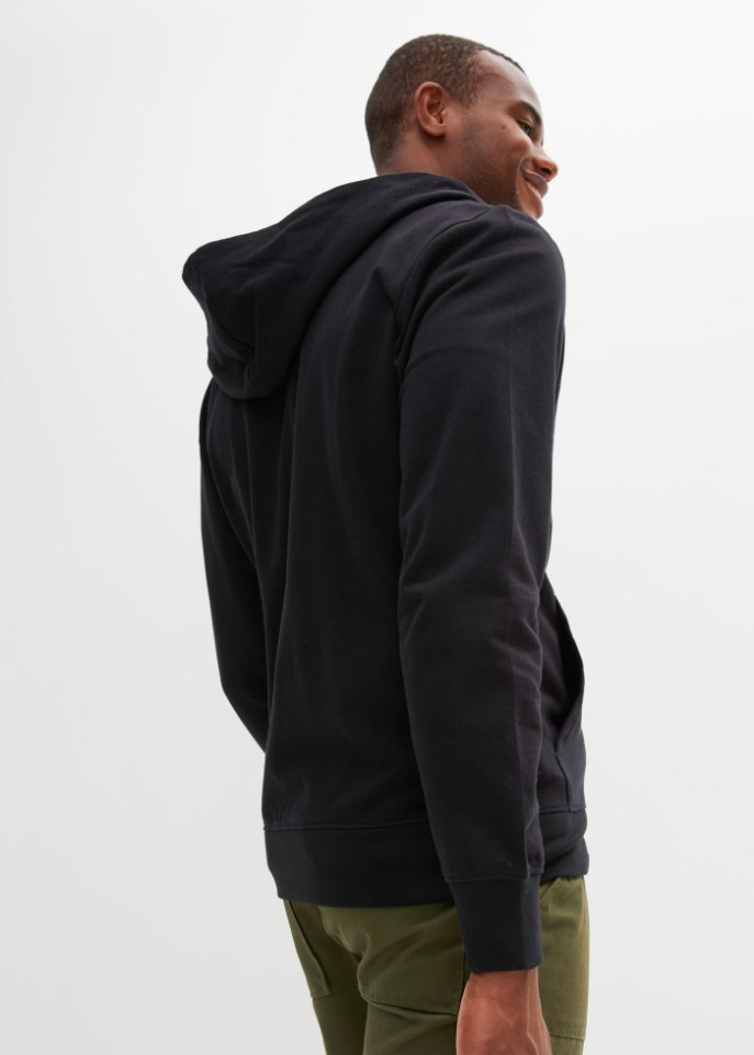 Sweatjacke mit Kapuze mit recyceltem Polyester
