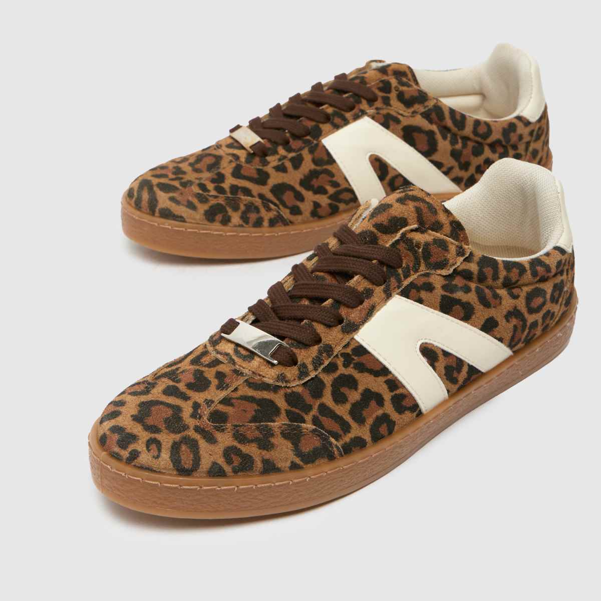 Schuh Marnie – Beige och bruna sneakers i mocka med gummisula