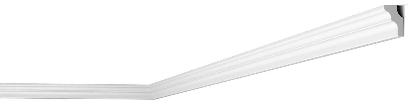 Decoflair Deckenleiste Zierleiste D2 4x2 Meter, kleben, Extrudiertes Polystyrol (XPS), Set, 4-St., qualitätvolles und widerstandsfähiges Produkt
