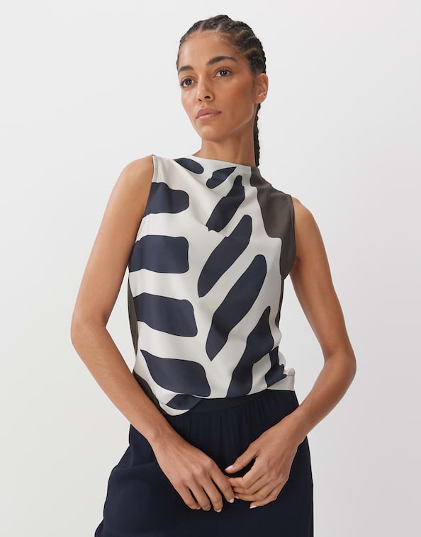 Blusentop Kilanda print