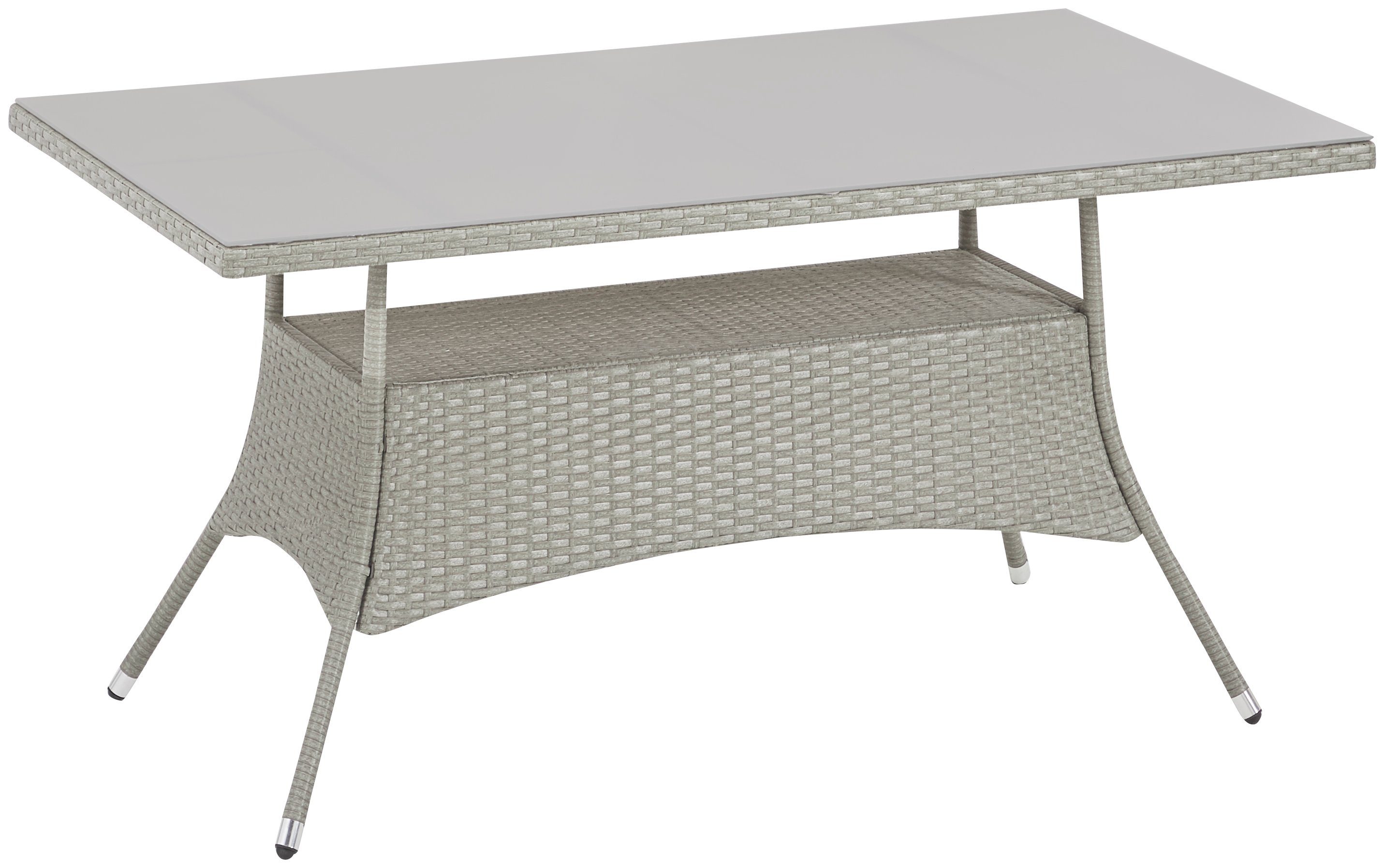 KONIFERA Garten-Essgruppe Mailand, (19-tlg), 6 Sessel, Tisch 150x80 cm, Polyrattan