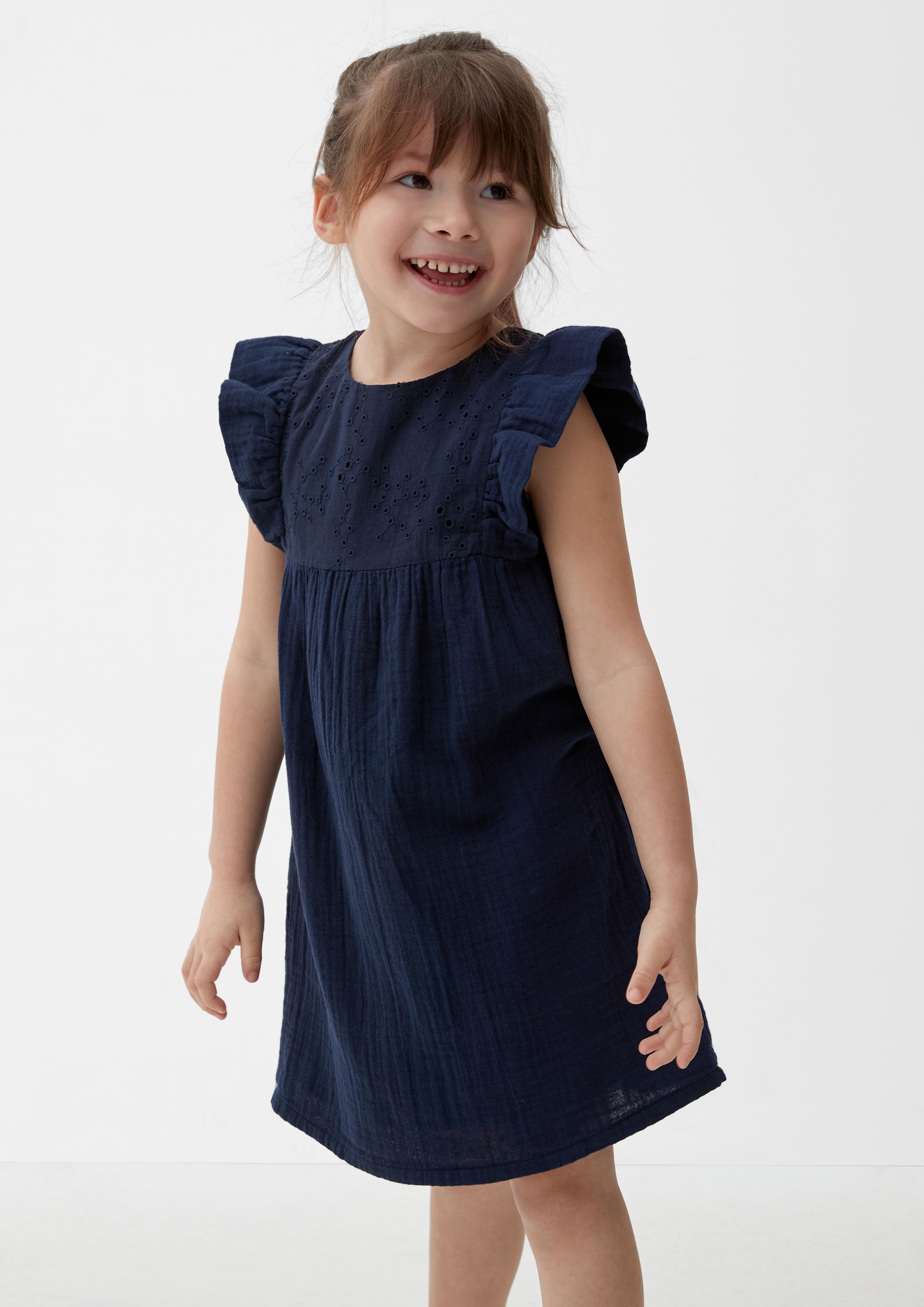 Musselin-Kleid mit Ajourmuster  2125292-5952