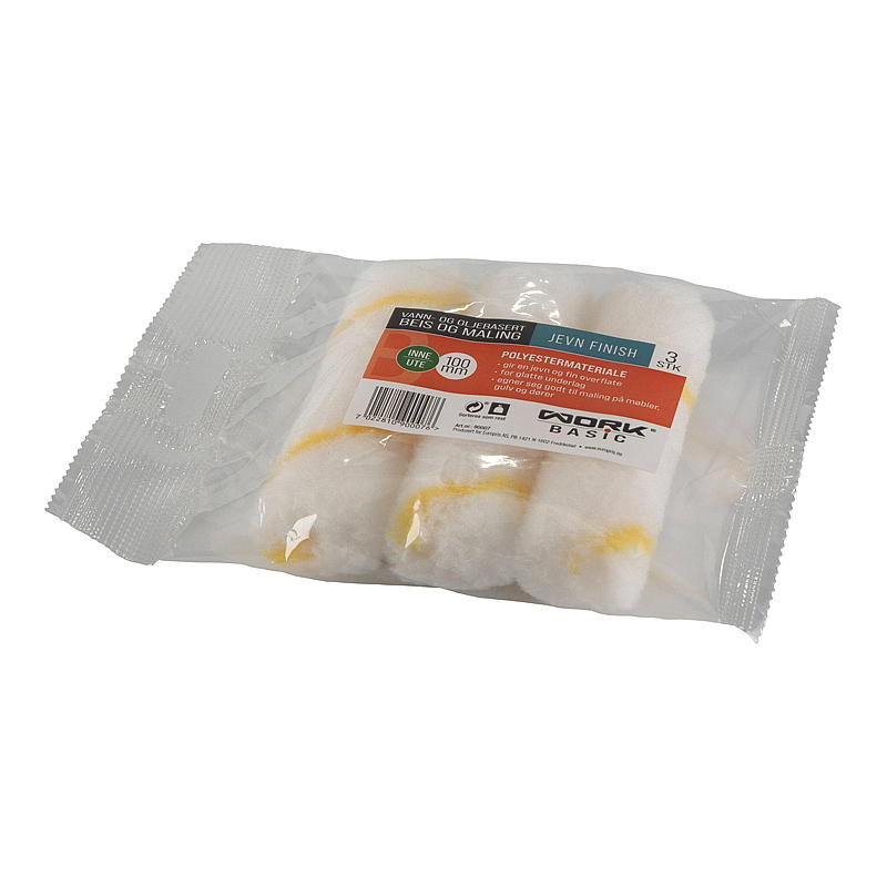 Work Basic Rulle 3-pk 100 mm polyester, Work