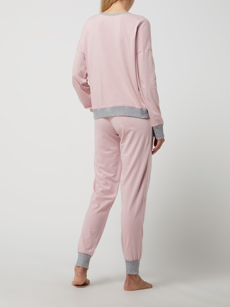 Pyjama aus Baumwoll-Viskose-Mix in rosa