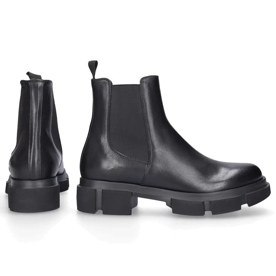 EN AVANT - Stiefeletten 420-04 Kalbsleder Logo schwarz - schwarz
