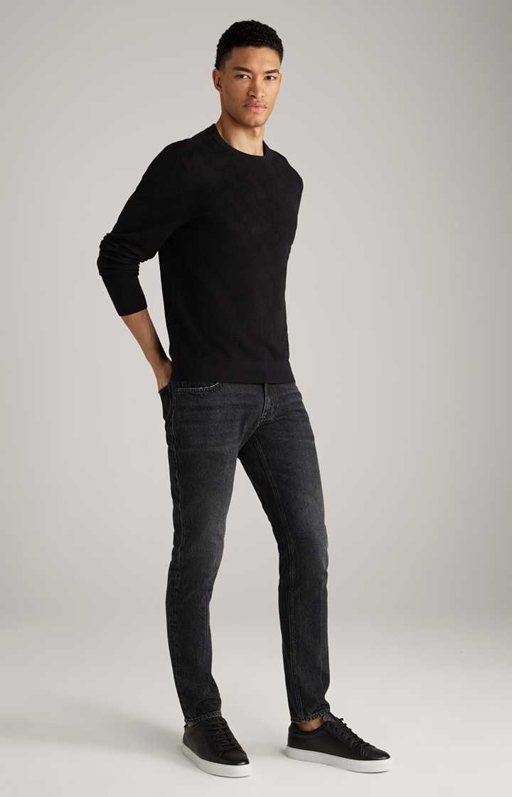 Cornflower-Pullover Ravon in Schwarz gemustert