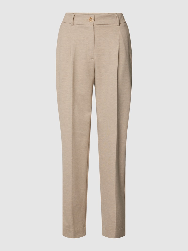 Bundfaltenhose in verkürzter Passform Modell 'Myrtel' in beige meliert