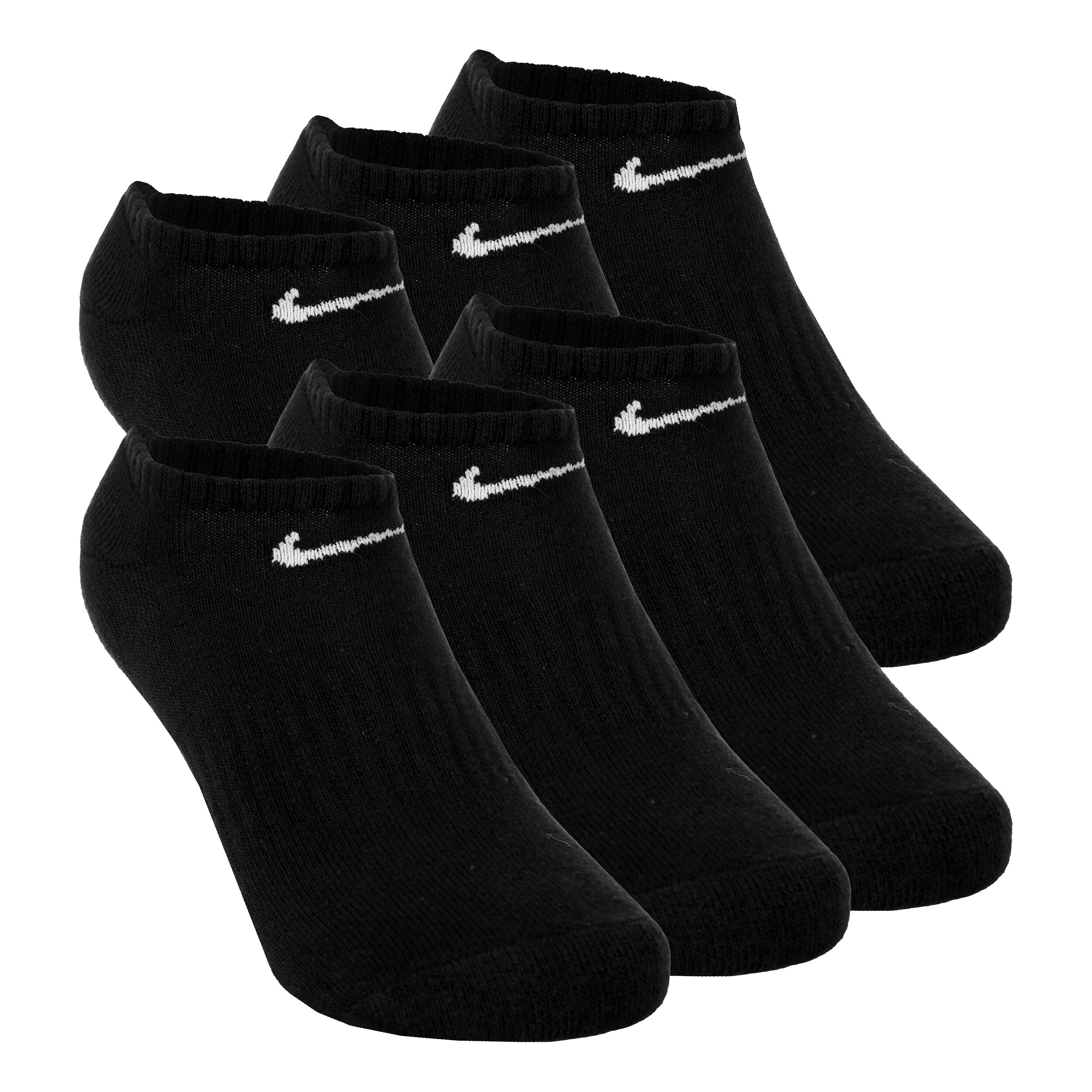 Everyday No-Show Tennissocken 6er Pack - Schwarz, Weiß