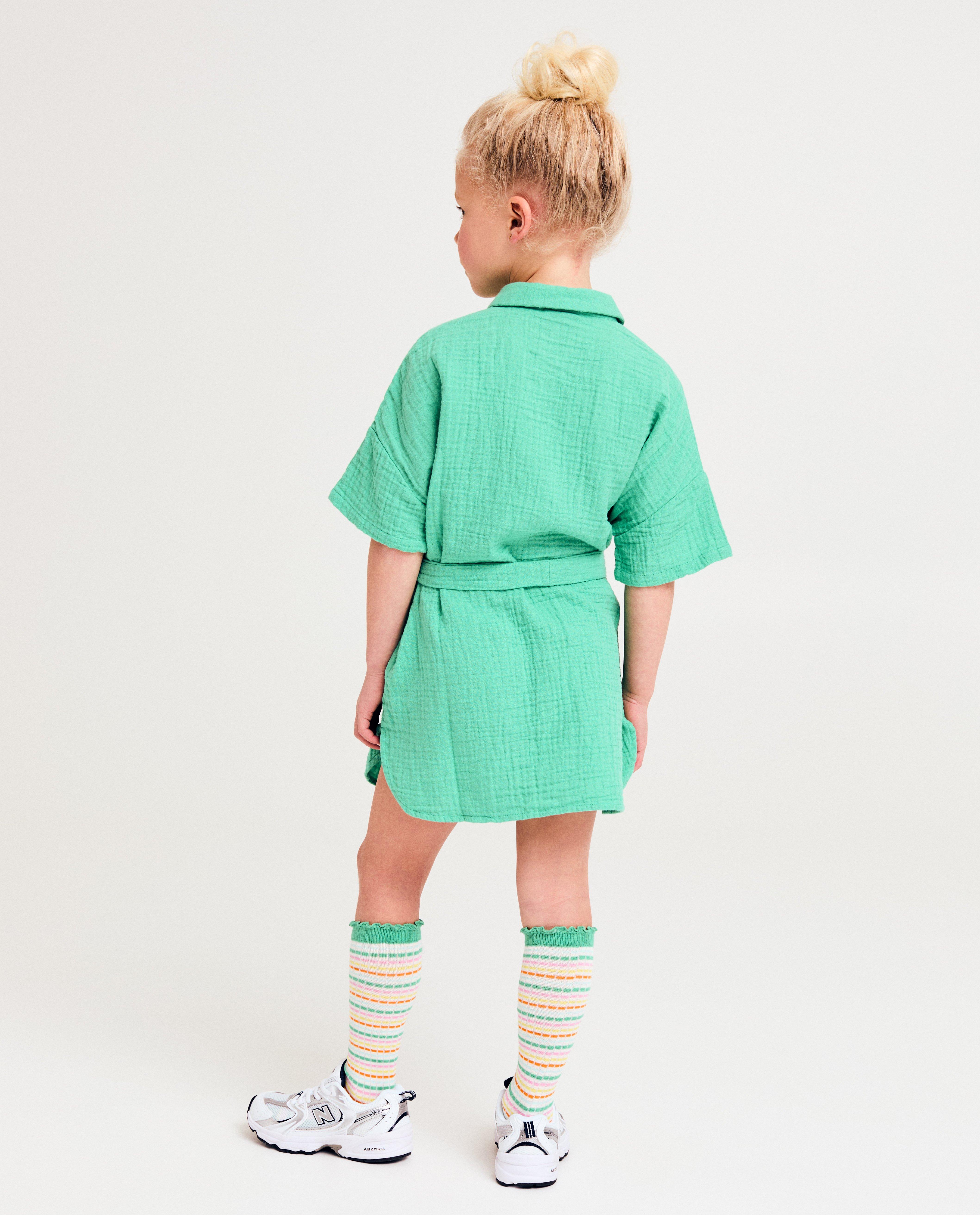 Rochie Samson Tetra cu flori brodate kaki