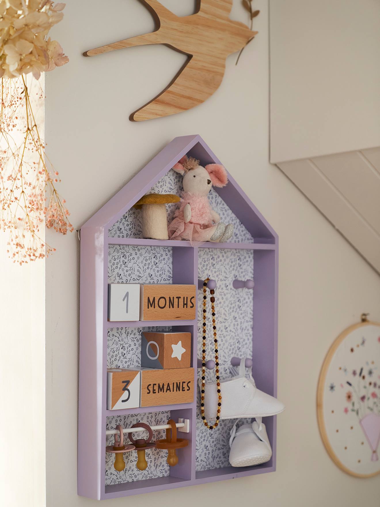 Porte bijoux Maison violet