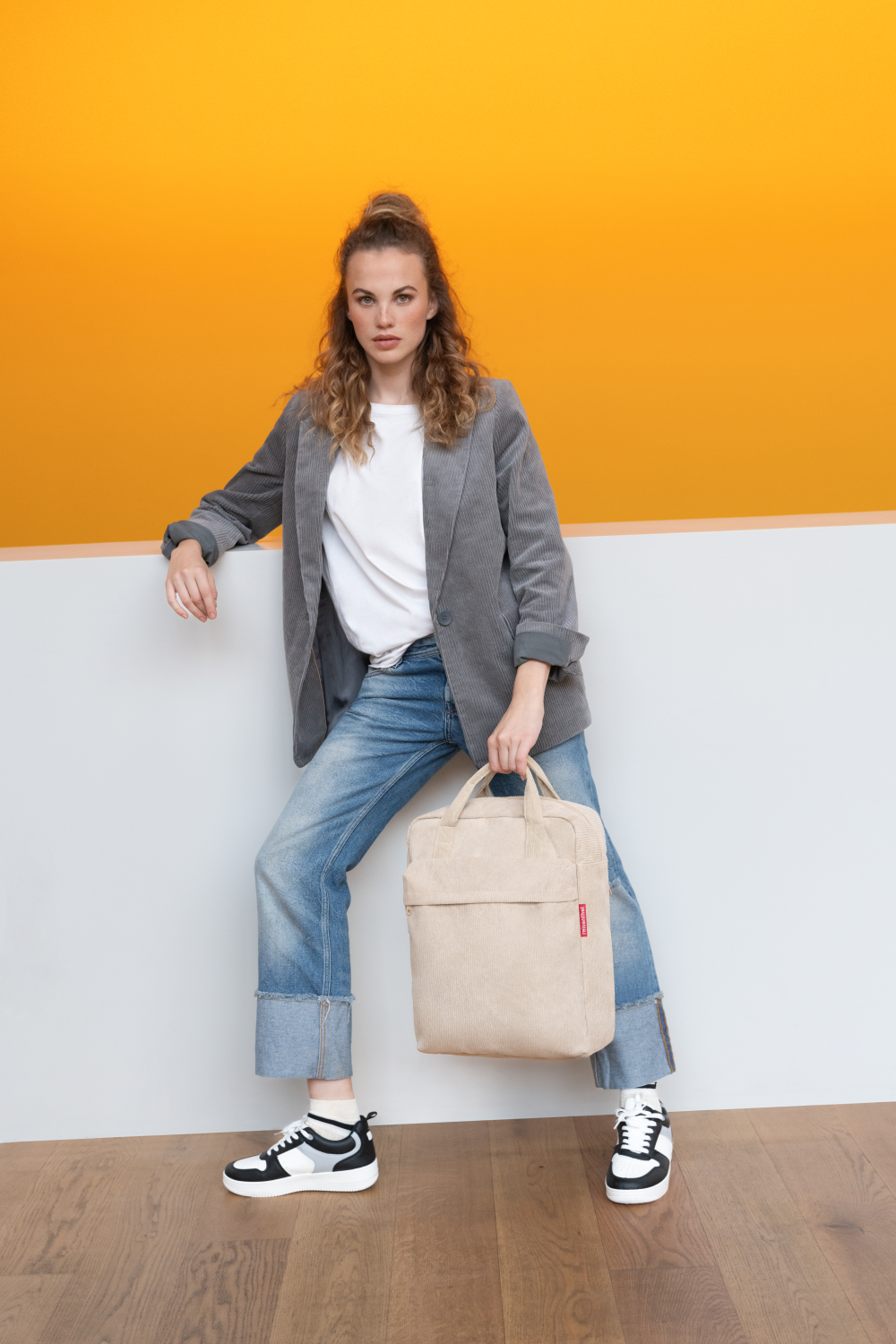 Allday Backpack M cord sand