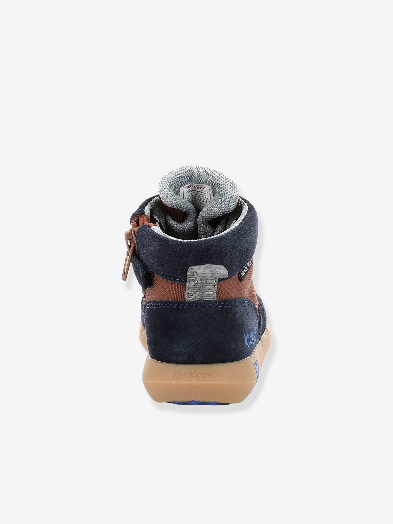 Baskets sneakers garçon Juniby KICKERS® marine marron
