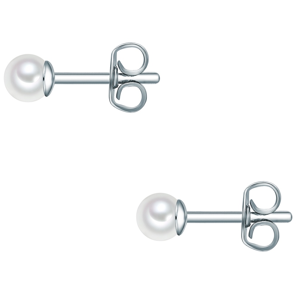 Trilani Puces d'oreilles en argent Argent sterling Perle de culture d'eau douce en Argent Boucles d'oreilles