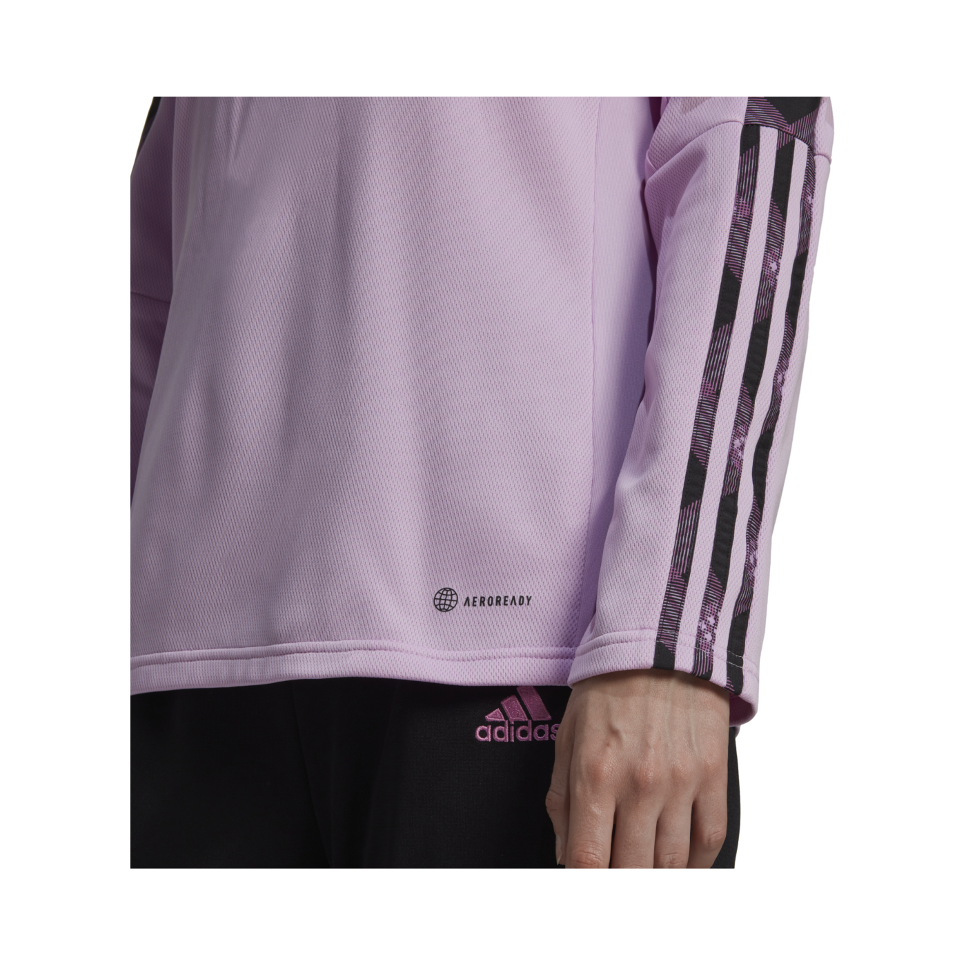 adidas Tiro HalfZip Sweatshirt Damen Lila Schwarz