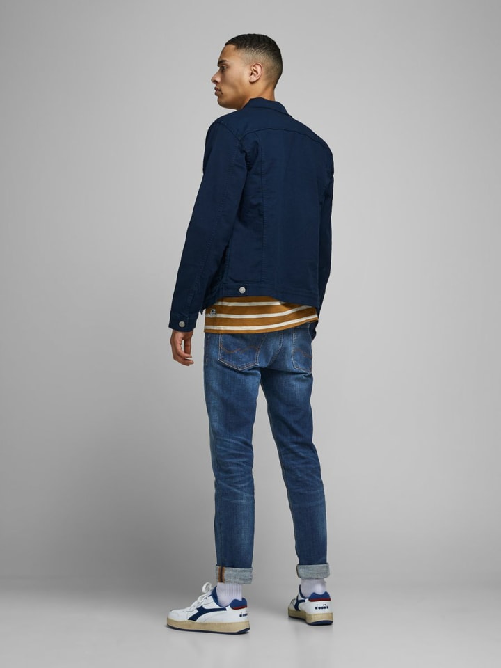 Jack & Jones Jeans TIM Straight Legs Flat Front TIM ORIGINAL in Dunkelblau-2 günstig kaufen
