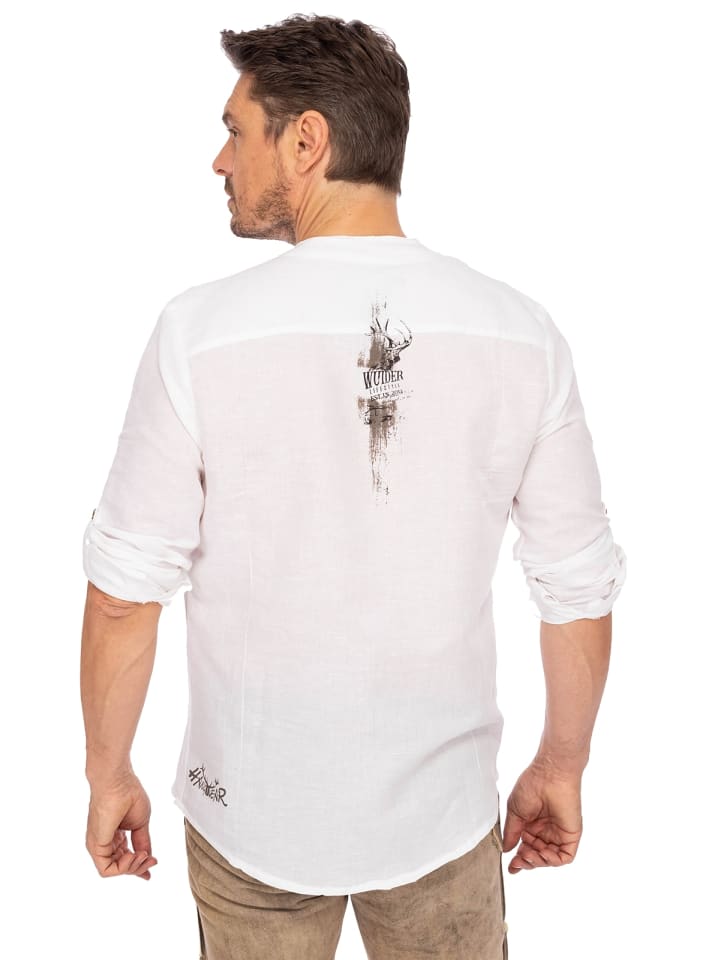Hangowear Stehkragenhemd JEFF in weiß günstig kaufen