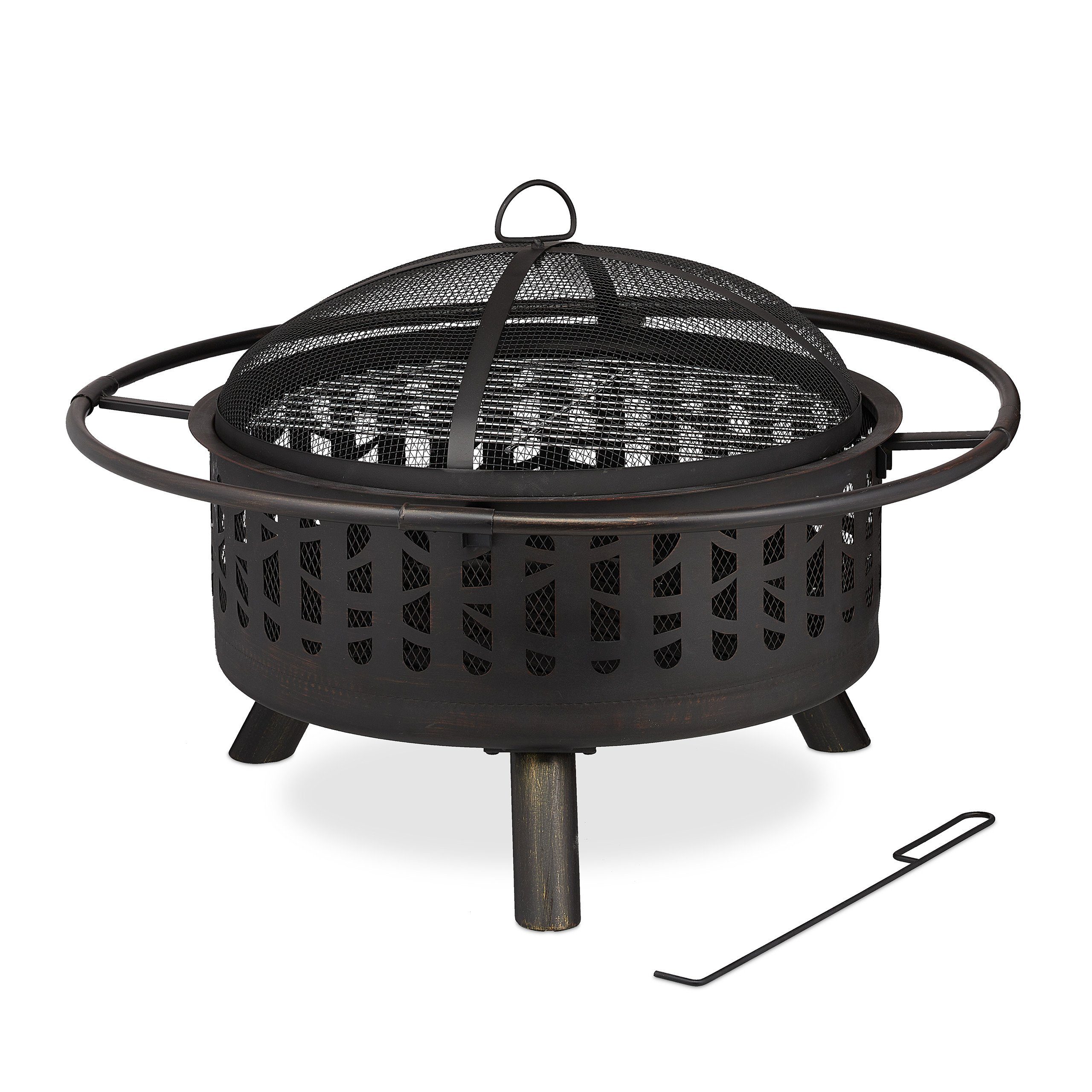 relaxdays Feuerschale Feuerschale mit Grillrost