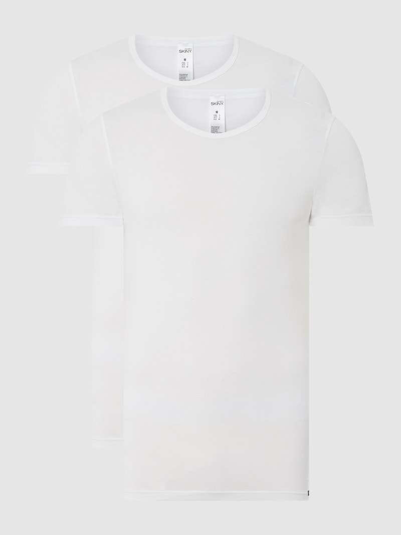 T-Shirt aus Baumwolle im 2er-Pack in weiß