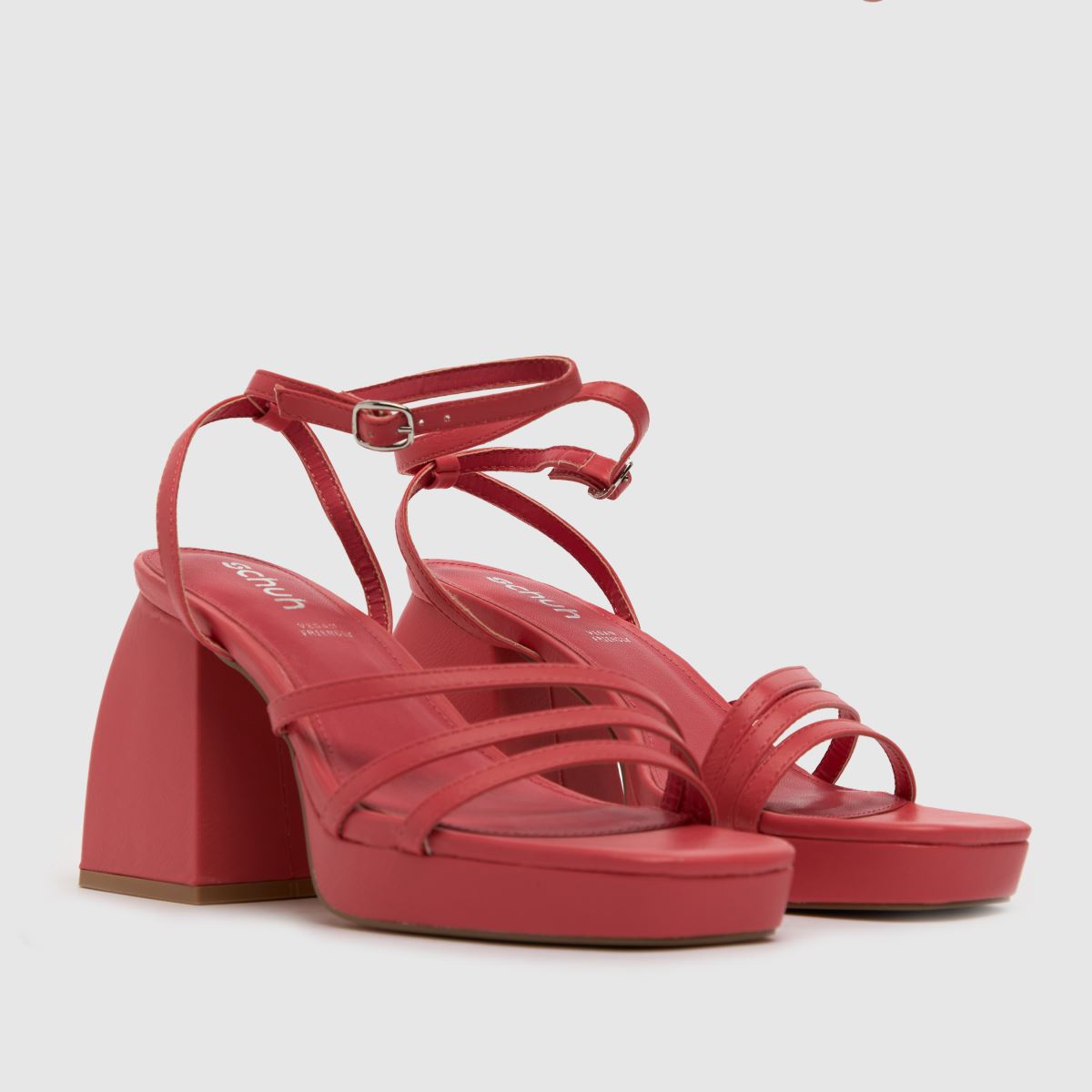 Schuh Swae – Rosa, grova högklackade platåskor