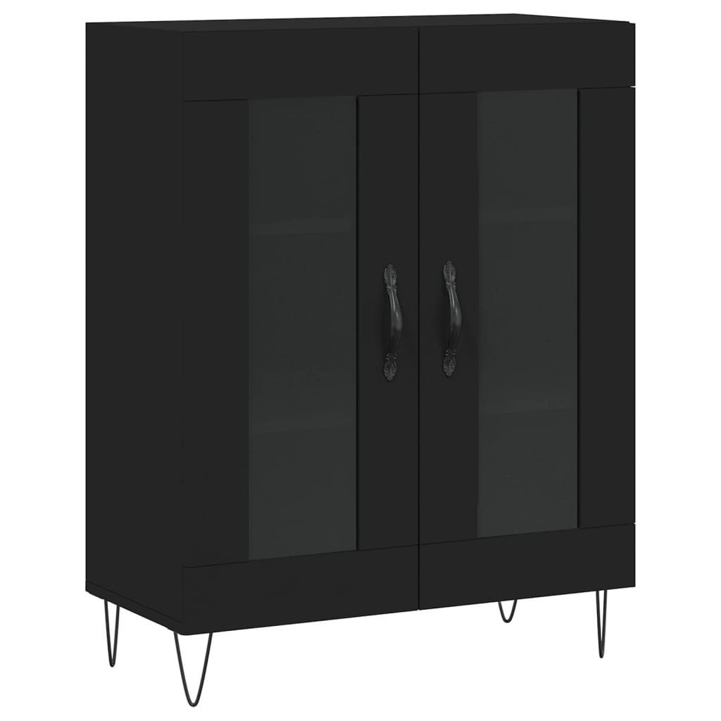 vidaXL Sideboard Highboard Schwarz 69,5x34x180 cm Holzwerkstoff (1 St)