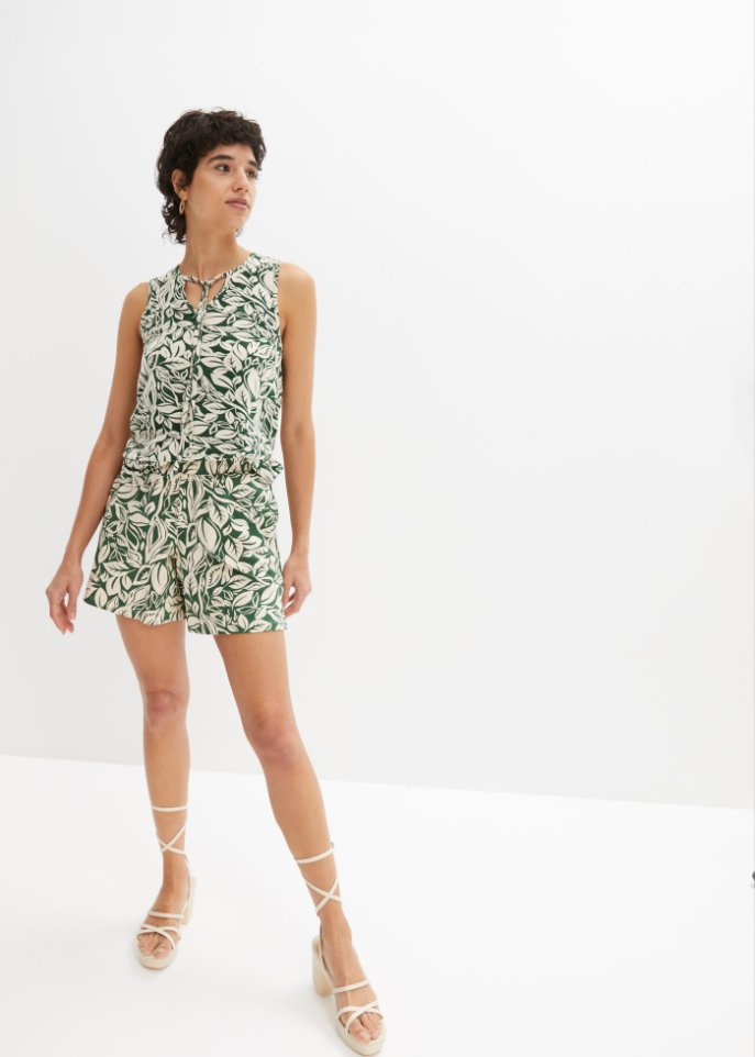 Jersey-Top mit Bindedetail in A-Linie