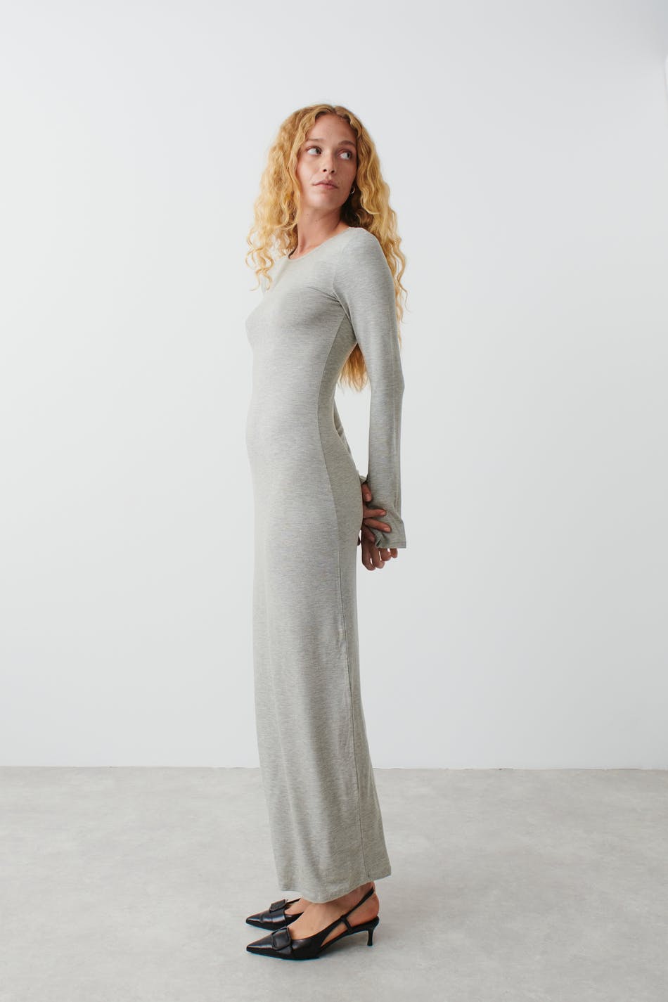Soft touch jersey maxi dress