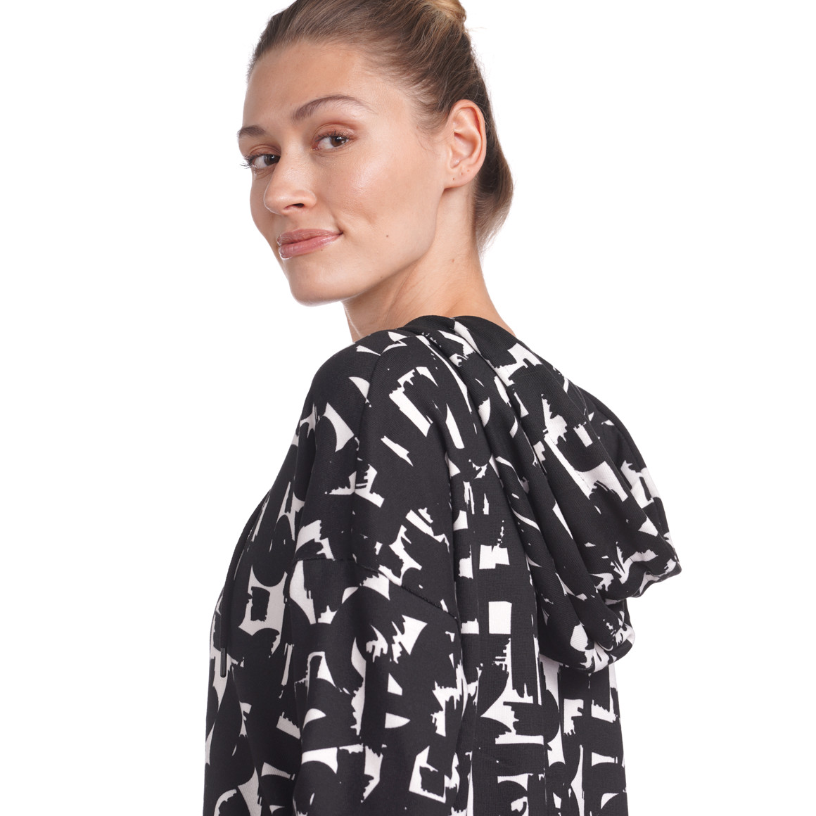 Damen Hoodie mit Knopfleiste