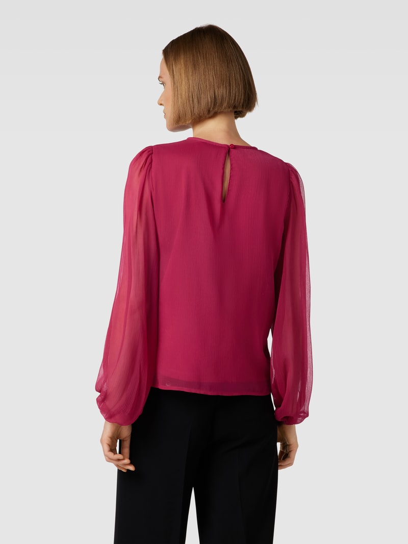 Bluse mit Strukturmuster Modell 'FALIA' in bordeaux rot