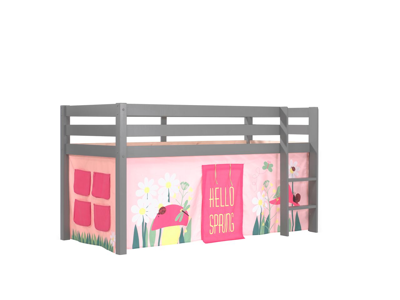 VIPACK Spielbett Pino mit Textilset Vorhang 