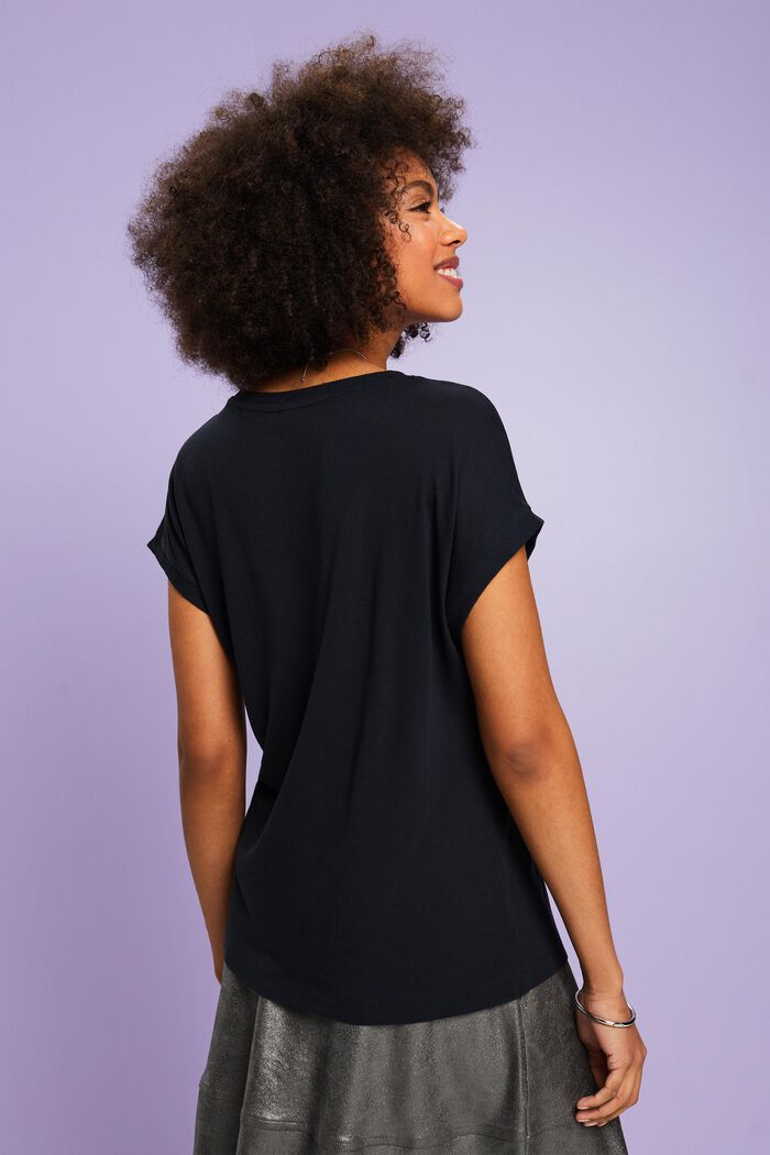 Jersey-T-Shirt mit Print, LENZING™ ECOVERO™