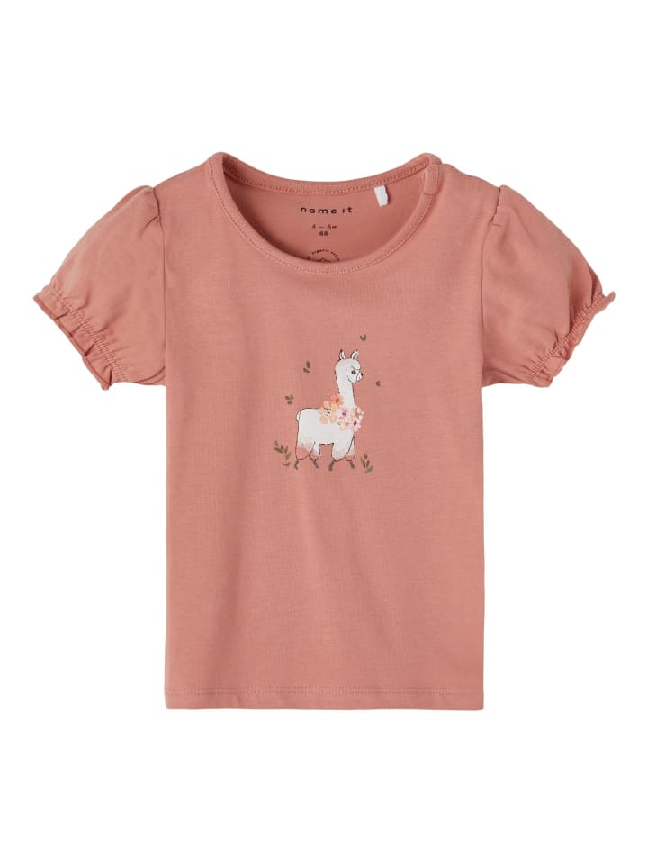 name it Mädchen T-Shirt mit Giraffen Motiv in Rosa günstig kaufen
