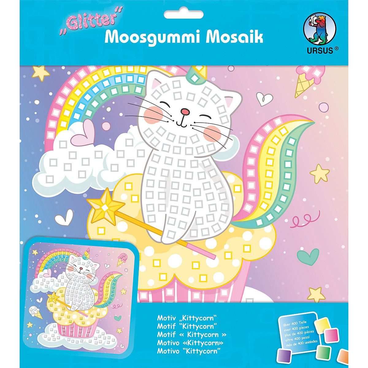 Moosgummi Mosaik Glitter 