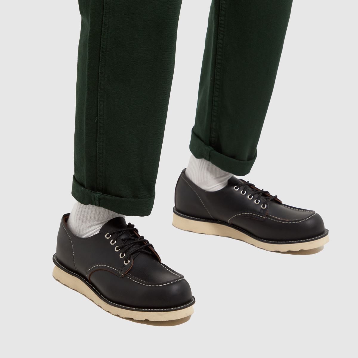 Red Wing – Svarta oxfordskor med mockamotiv
