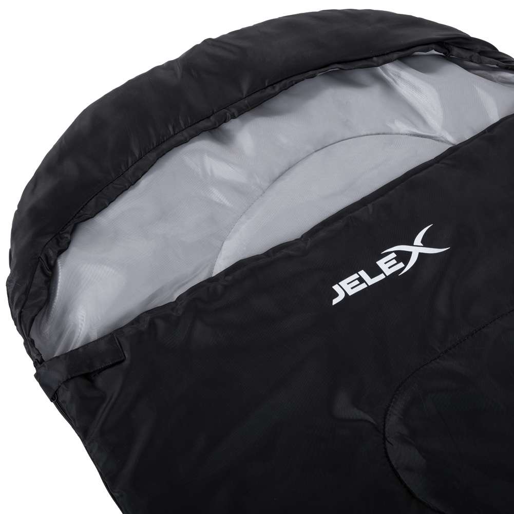 JELEX Outdoor Schlafsack 220 x 75 cm 15 °C schwarz