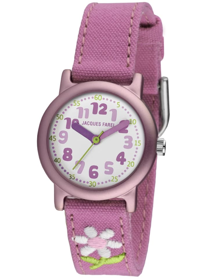 JACQUES FAREL Quarzuhr ORG 1111 in Rosa günstig kaufen onesize