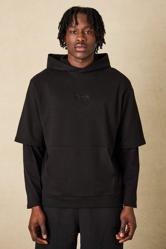 Kurzärmliger Oversize Hoodie